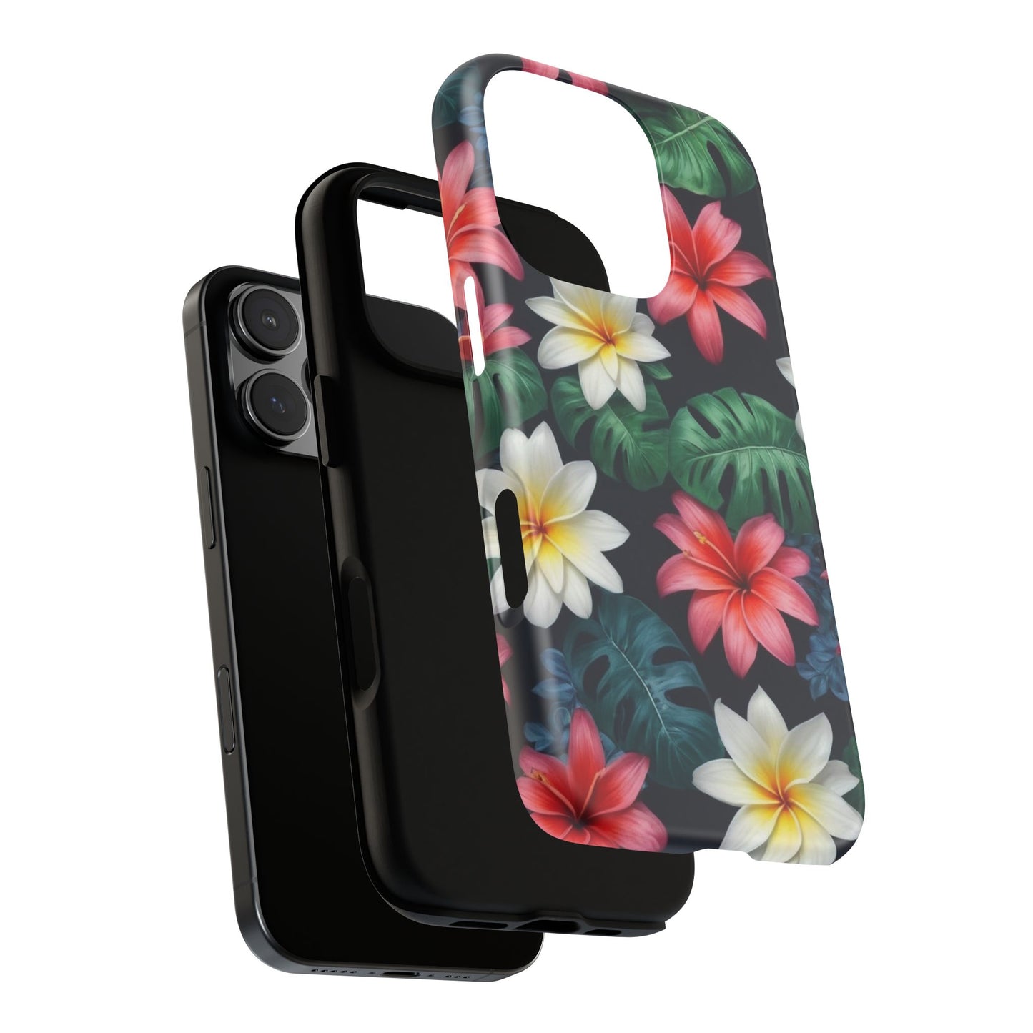 Hawaiian Flowers Phone Case for iPhone 8–16 Pro Max, iPhone 8 Plus–13 Mini, iPhone XS–XS Max, iPhone 11–14 Pro Max - Designed by Thalia