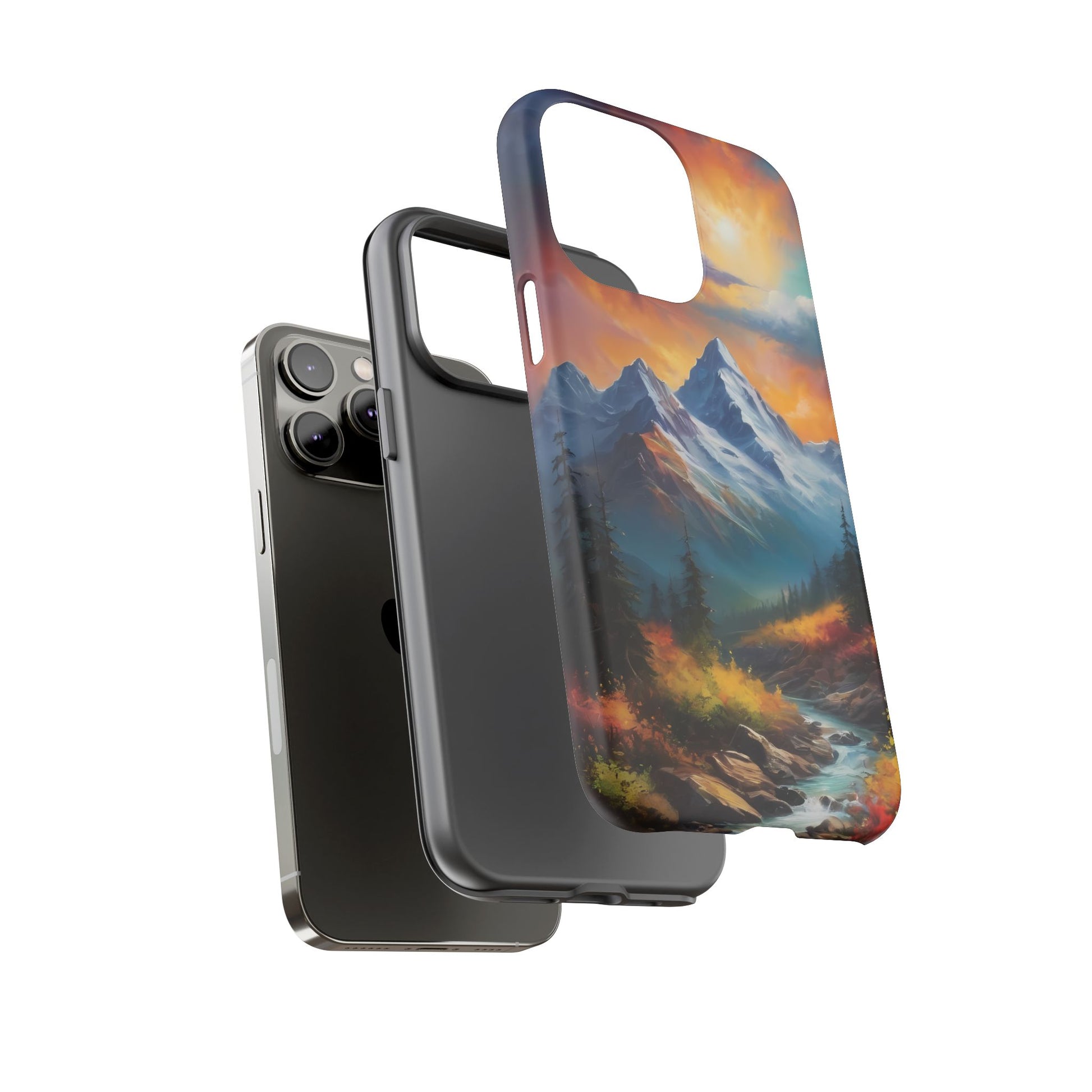 Mystic Mountains Phone Case for iPhone 8–16 Pro Max, Pixel 5–8 Pro, Galaxy S10–S24 Ultra - Designed by Thalia