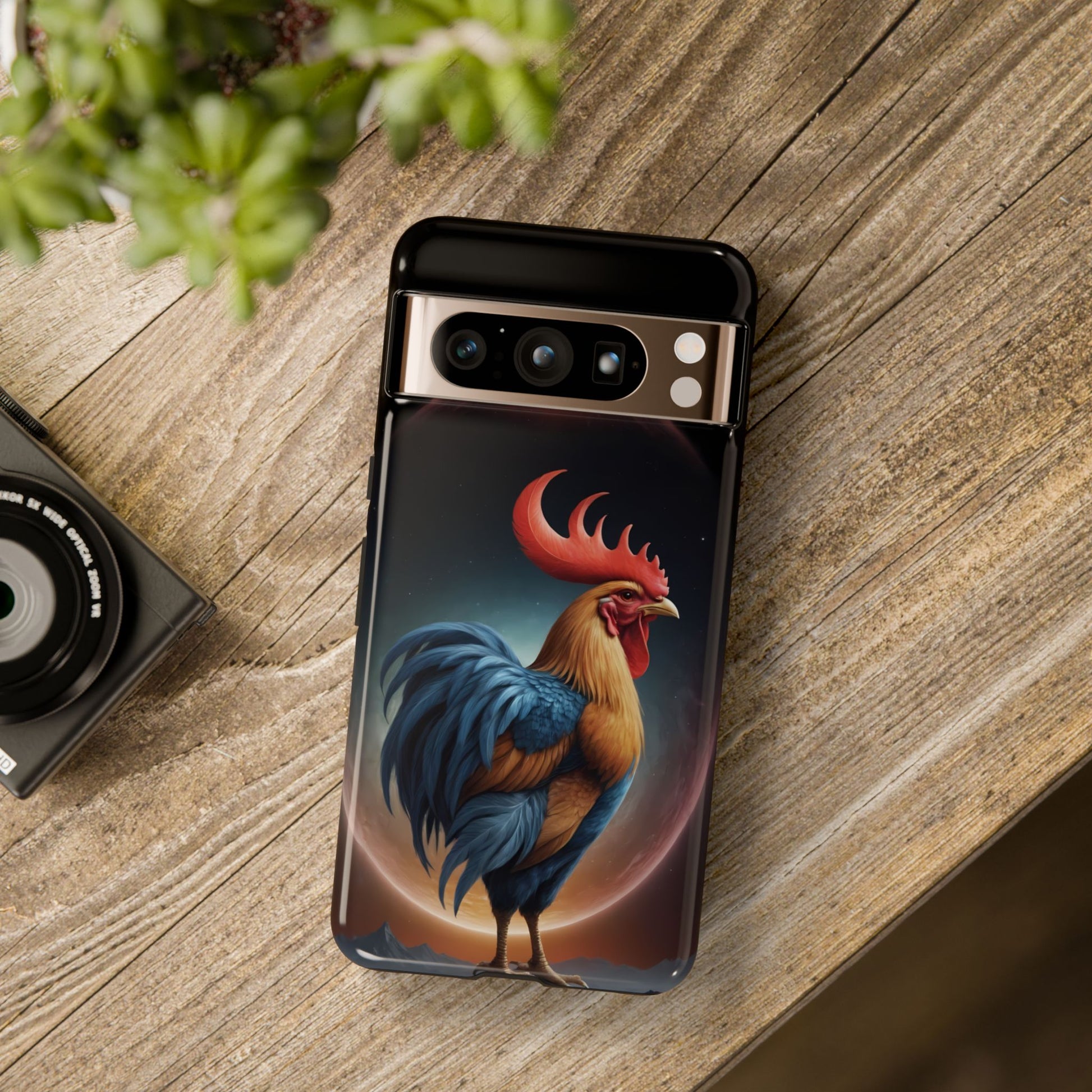 Chinese Zodiac Rooster Custom Phone Case for iPhone 8–16 Pro Max, Pixel 5–8 Pro, Galaxy S10–S24 Ultra - Designed by Thalia