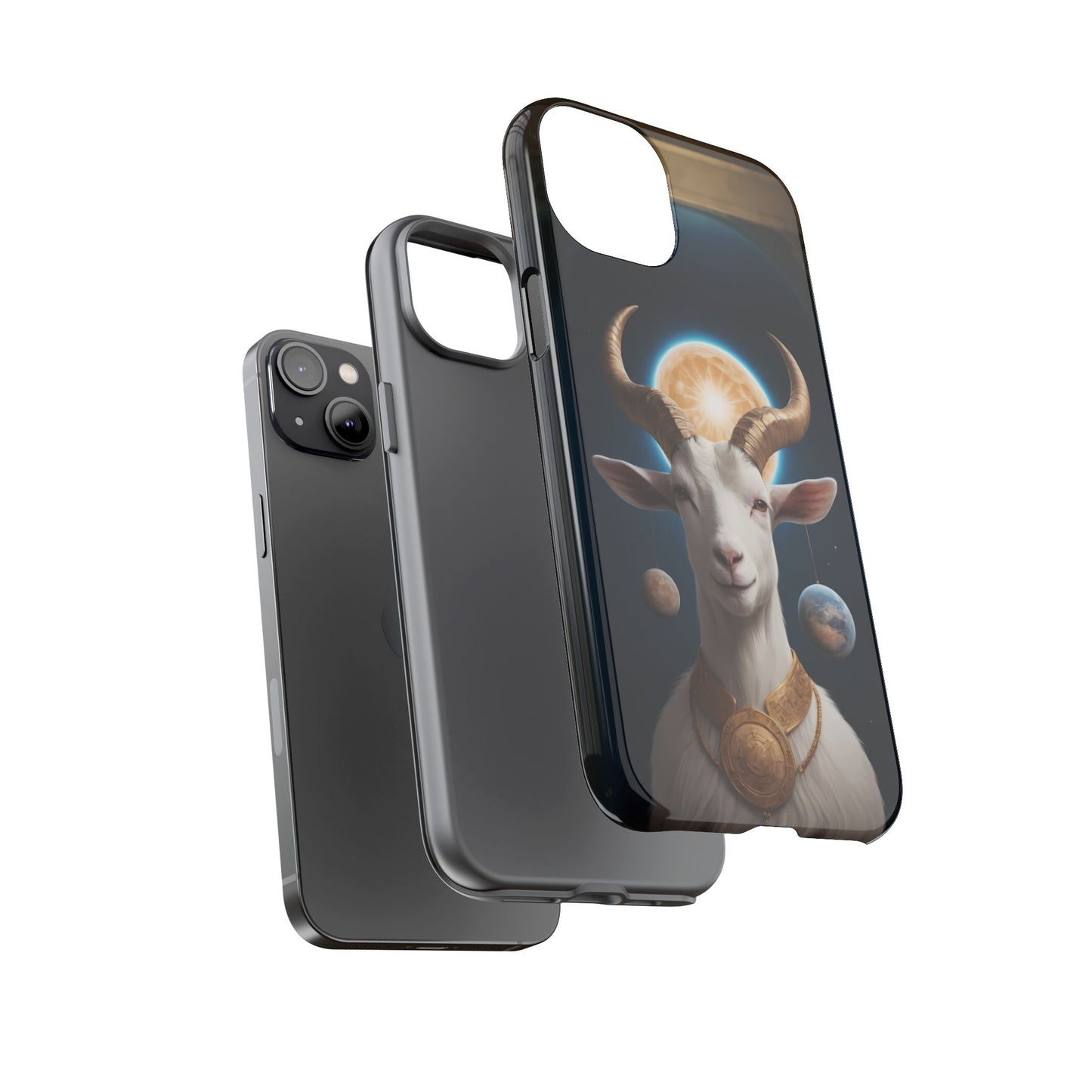 Chinese Zodiac Goat Phone Case for iPhone 8–16 Pro Max, iPhone 8 Plus–13 Mini, iPhone XS–XS Max, iPhone 11–14 Pro Max - Designed by Thalia