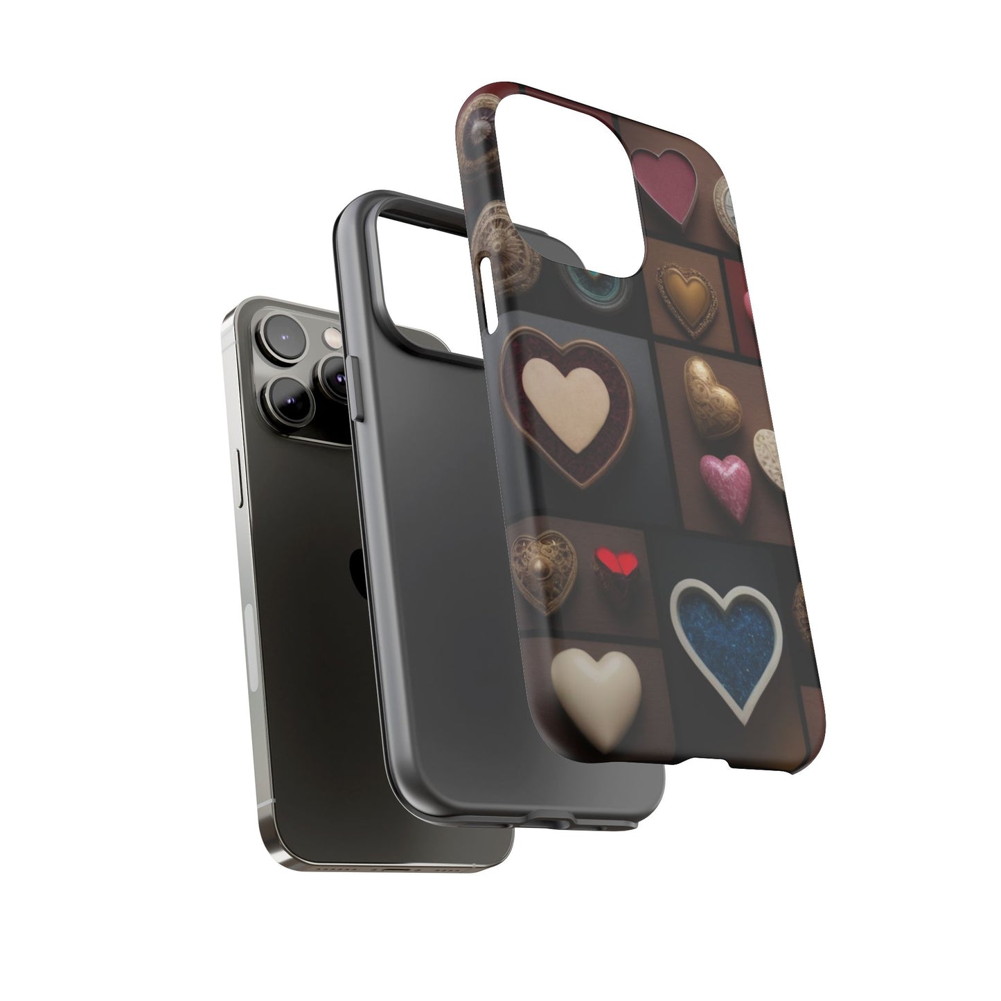 Love Button Phone Case for iPhone 8–16 Pro Max, Pixel 5–8 Pro, Galaxy S10–S24 Ultra - Designed by Thalia