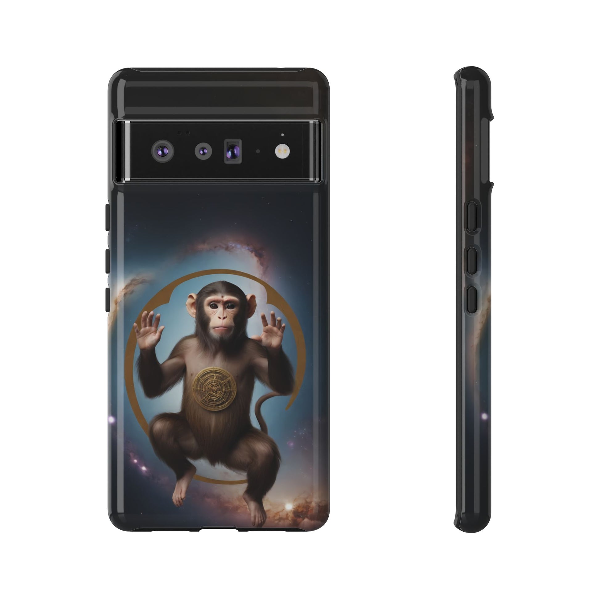 Chinese Zodiac Monkey Custom Phone Case for iPhone 8–16 Pro Max, Pixel 5–8 Pro, Galaxy S10–S24 Ultra - Designed by Thalia