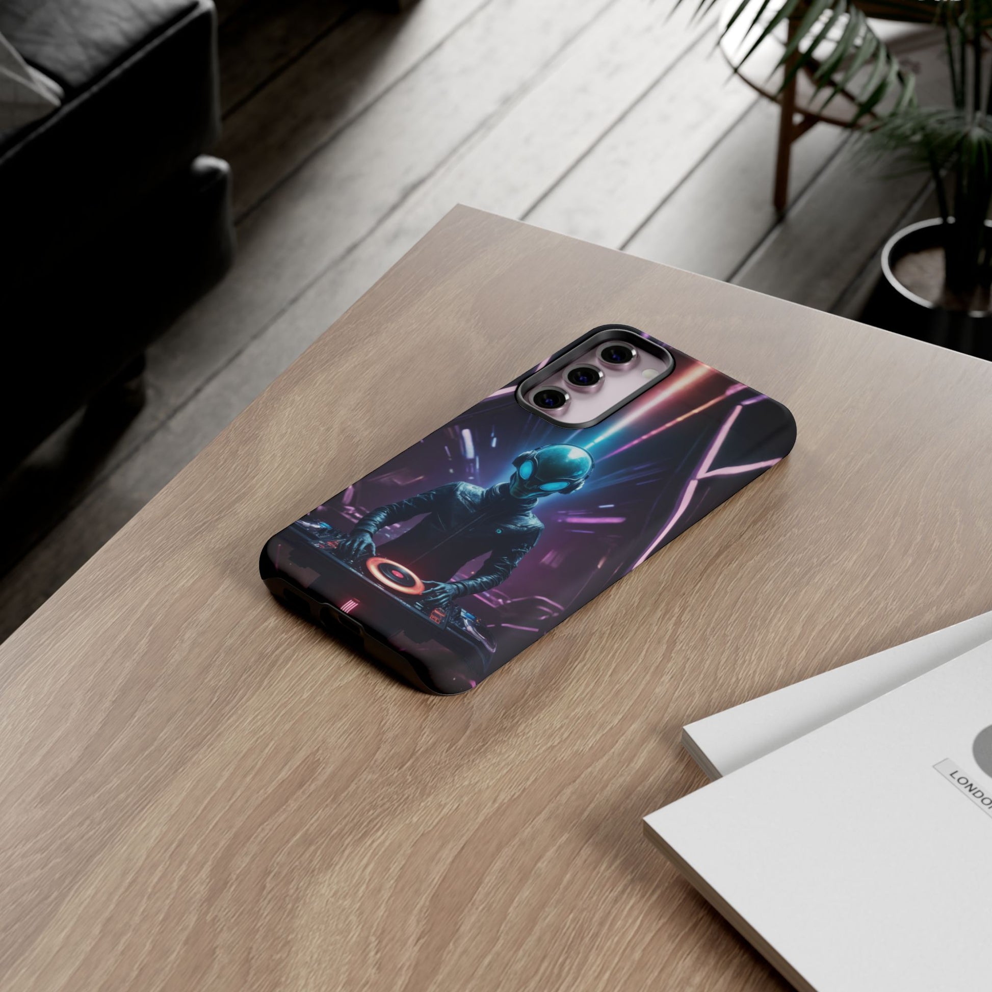 Alien DJ Phone Case for iPhone 8–16 Pro Max, Pixel 5–8 Pro, Galaxy S10–S24 Ultra - Designed by Thalia