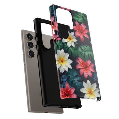 Hawaiian Flowers Custom Phone Case for Samsung Galaxy S10–S10 Plus, S20–S20 Ultra, S21, S22, S23, S24 Ultra - Designed by Thalia