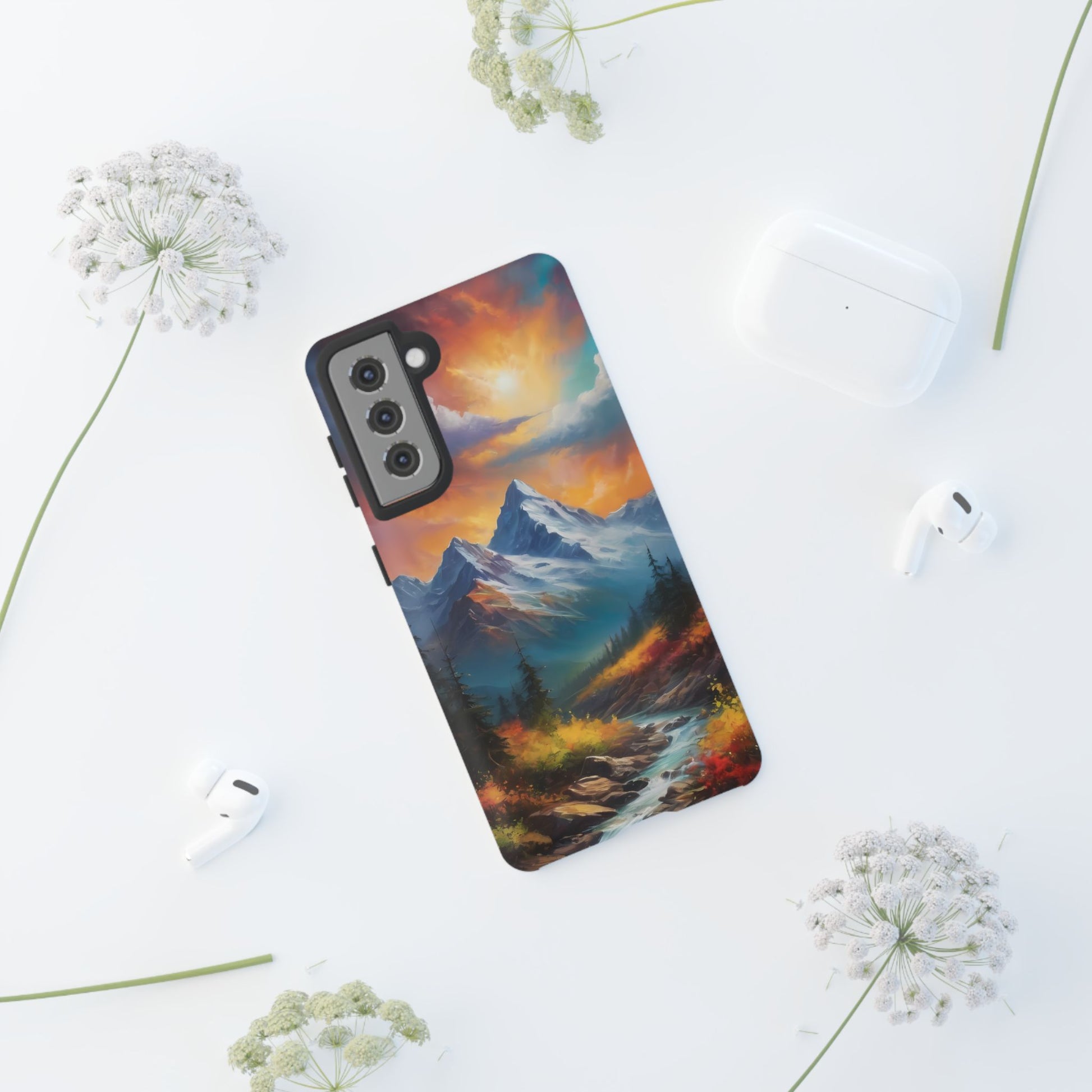 Mystic Mountains Phone Case for iPhone 8–16 Pro Max, Pixel 5–8 Pro, Galaxy S10–S24 Ultra - Designed by Thalia