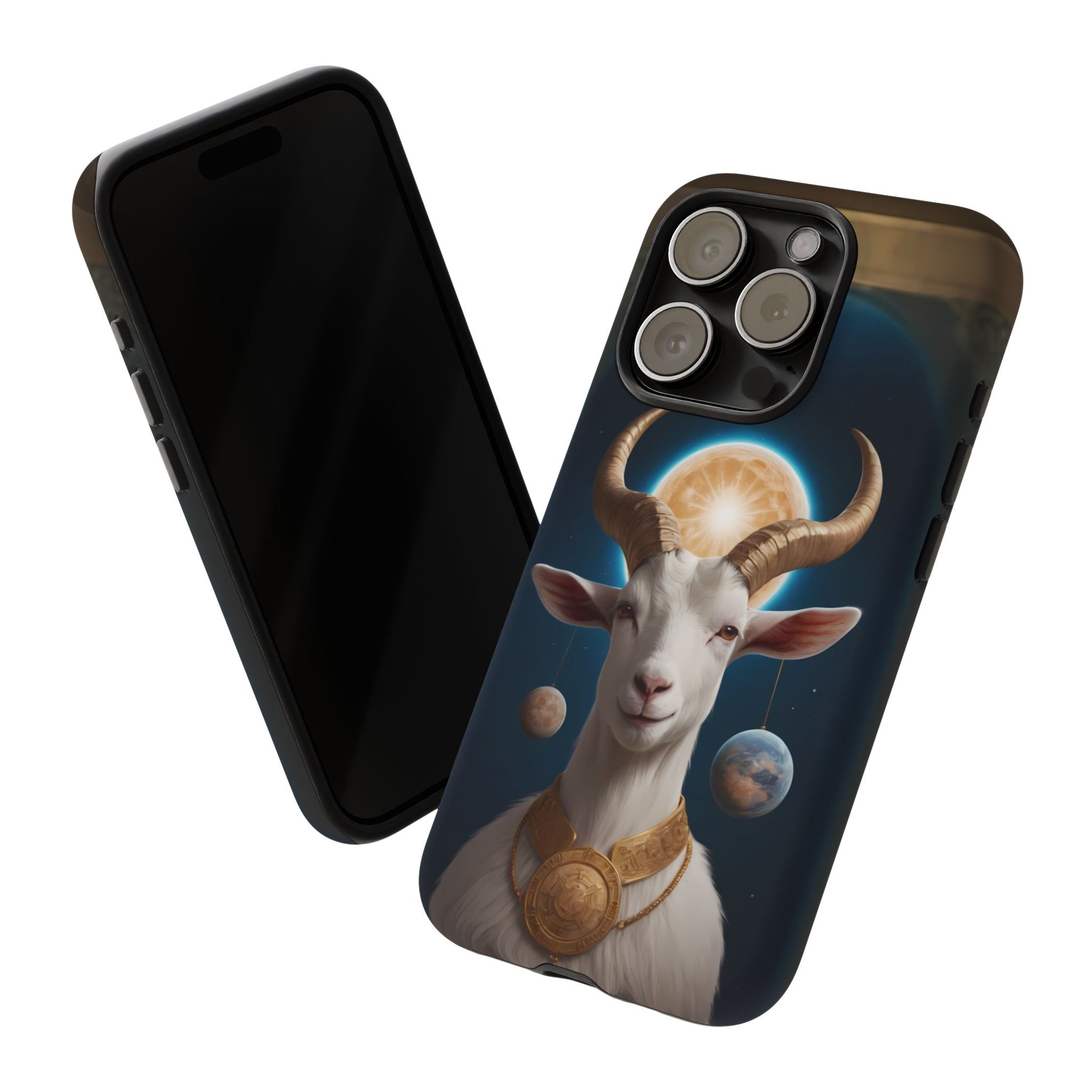 Chinese Zodiac Goat Phone Case for iPhone 8–16 Pro Max, iPhone 8 Plus–13 Mini, iPhone XS–XS Max, iPhone 11–14 Pro Max - Designed by Thalia