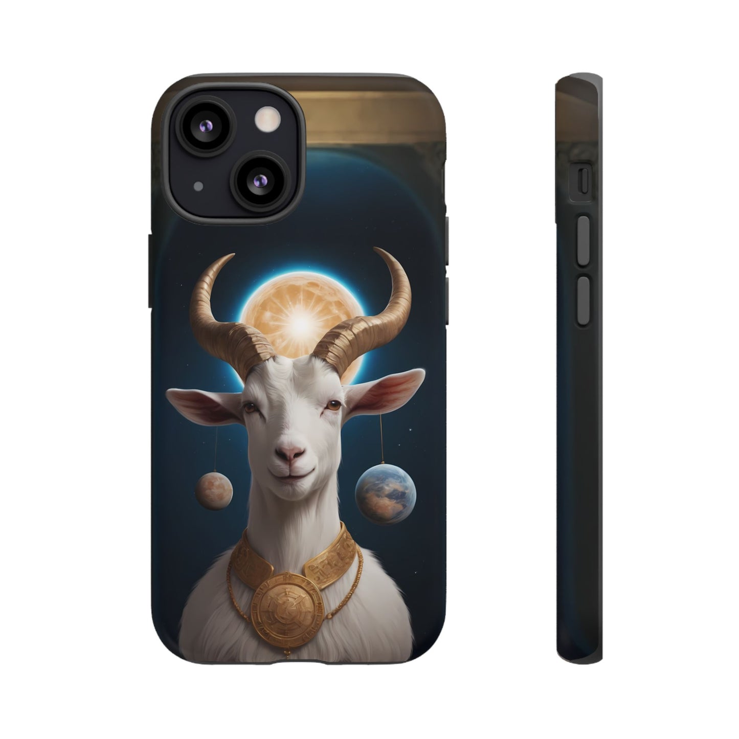 Chinese Zodiac Goat Phone Case for iPhone 8–16 Pro Max, iPhone 8 Plus–13 Mini, iPhone XS–XS Max, iPhone 11–14 Pro Max - Designed by Thalia