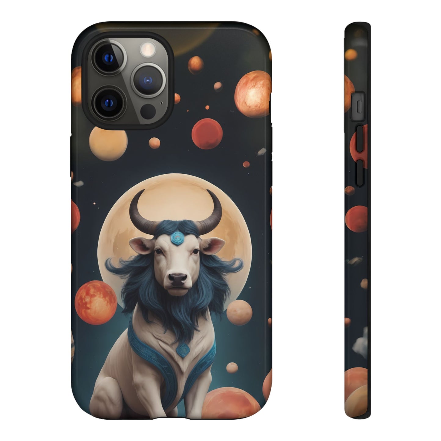 Chinese Zodiac Ox Phone Case for iPhone 8–16 Pro Max, iPhone 8 Plus–13 Mini, iPhone XS–XS Max, iPhone 11–14 Pro Max - Designed by Thalia