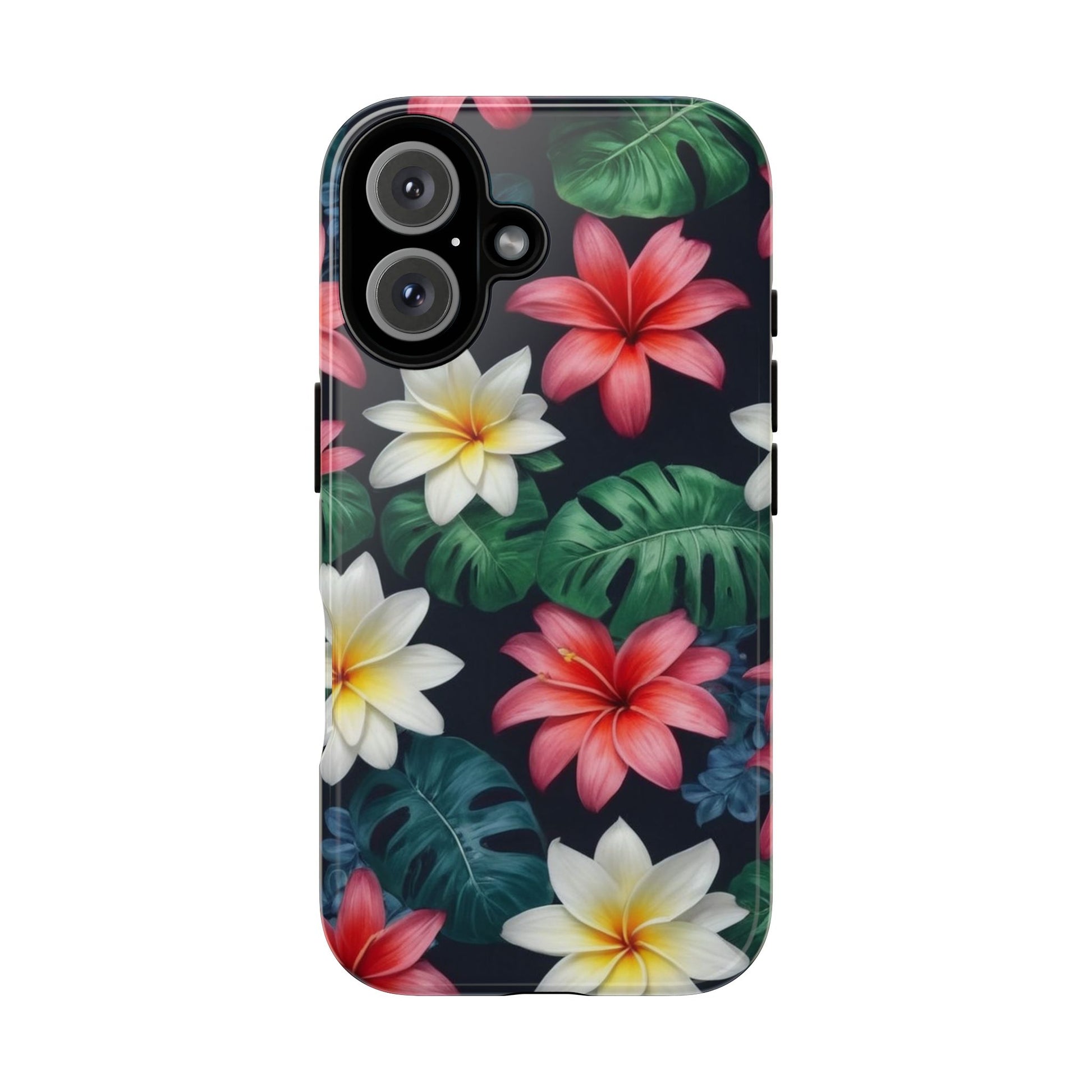 Hawaiian Flowers Phone Case for iPhone 8–16 Pro Max, iPhone 8 Plus–13 Mini, iPhone XS–XS Max, iPhone 11–14 Pro Max - Designed by Thalia