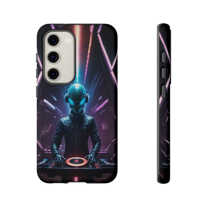 Alien DJ Phone Case for iPhone 8–16 Pro Max, Pixel 5–8 Pro, Galaxy S10–S24 Ultra - Designed by Thalia