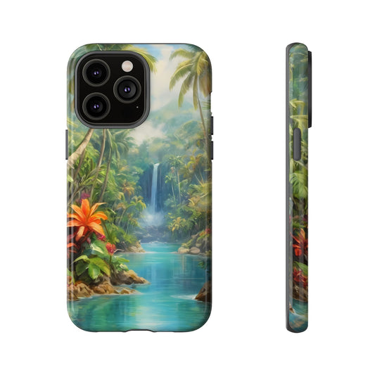 Tropical Paradise Phone Case for iPhone 8–16 Pro Max, Pixel 5–8 Pro, Galaxy S10–S24 Ultra - Designed by Thalia