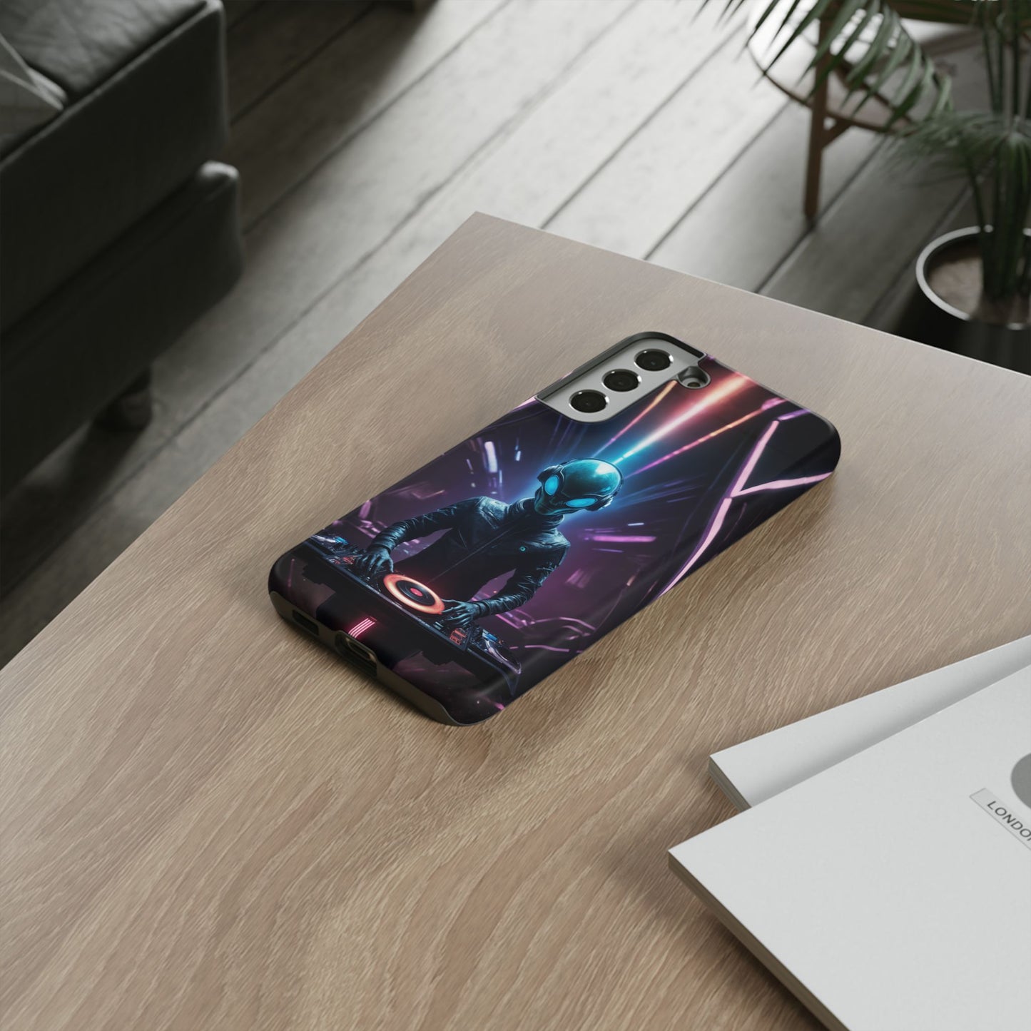 Alien DJ Phone Case for iPhone 8–16 Pro Max, Pixel 5–8 Pro, Galaxy S10–S24 Ultra - Designed by Thalia