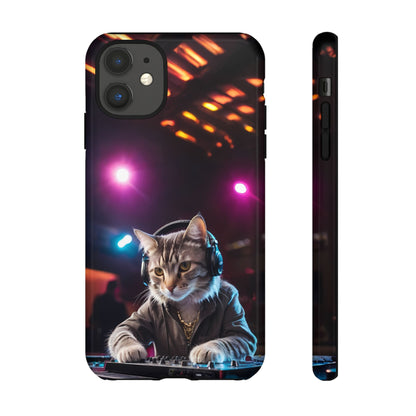 DJ Kitty Phone Case for iPhone 8–16 Pro Max, iPhone 8 Plus–13 Mini, iPhone XS–XS Max, iPhone 11–14 Pro Max - Designed by Thalia