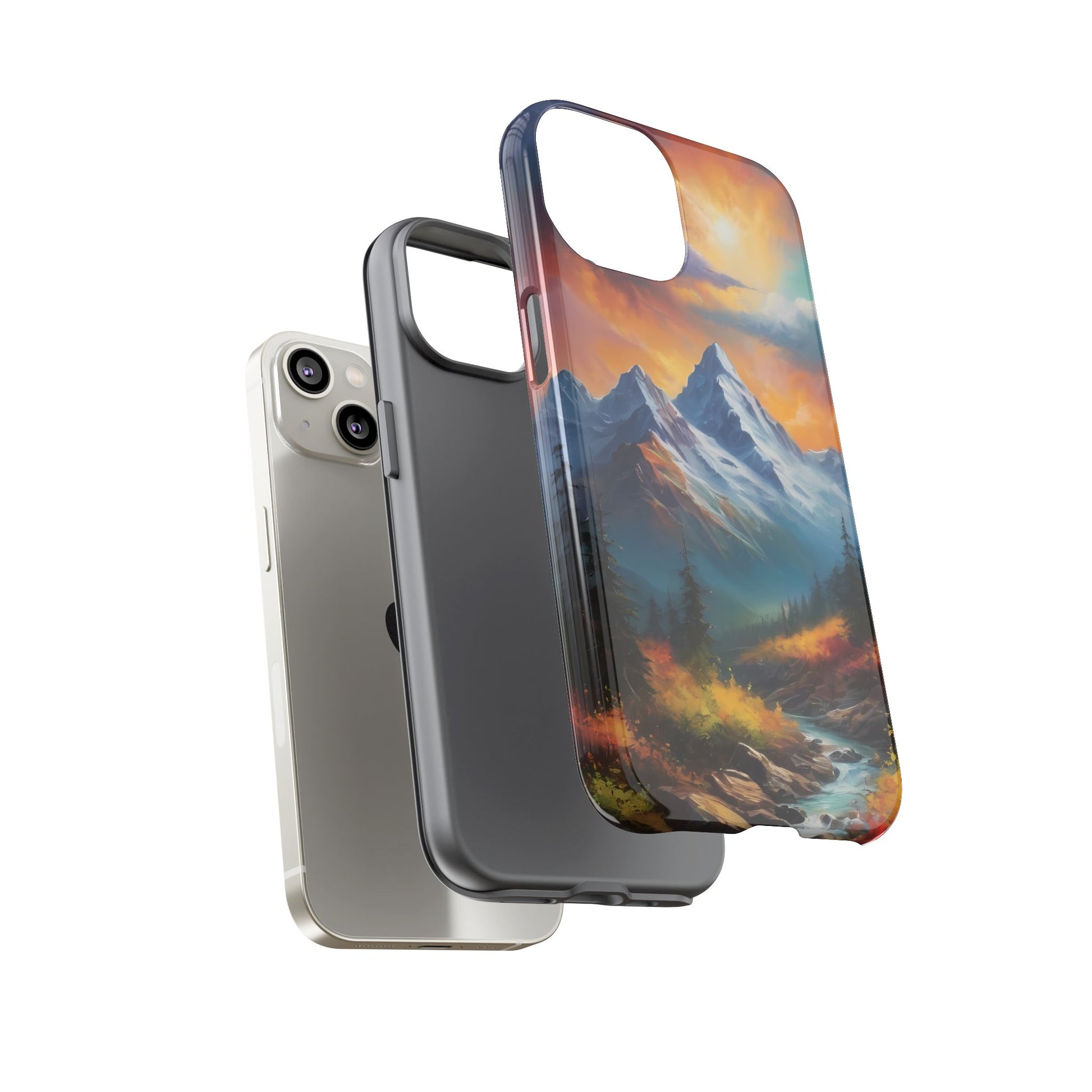 Mystic Mountains Phone Case for iPhone 8–16 Pro Max, Pixel 5–8 Pro, Galaxy S10–S24 Ultra - Designed by Thalia