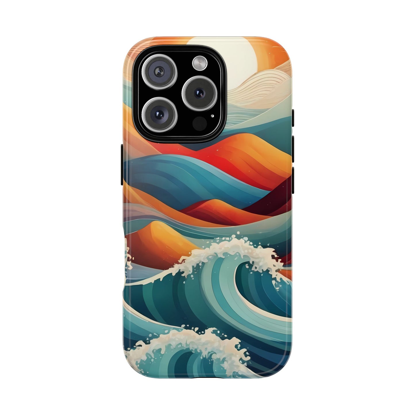 Retro Waves Phone Case for iPhone 8–16 Pro Max, Pixel 5–8 Pro, Galaxy S10–S24 Ultra - Designed by Thalia