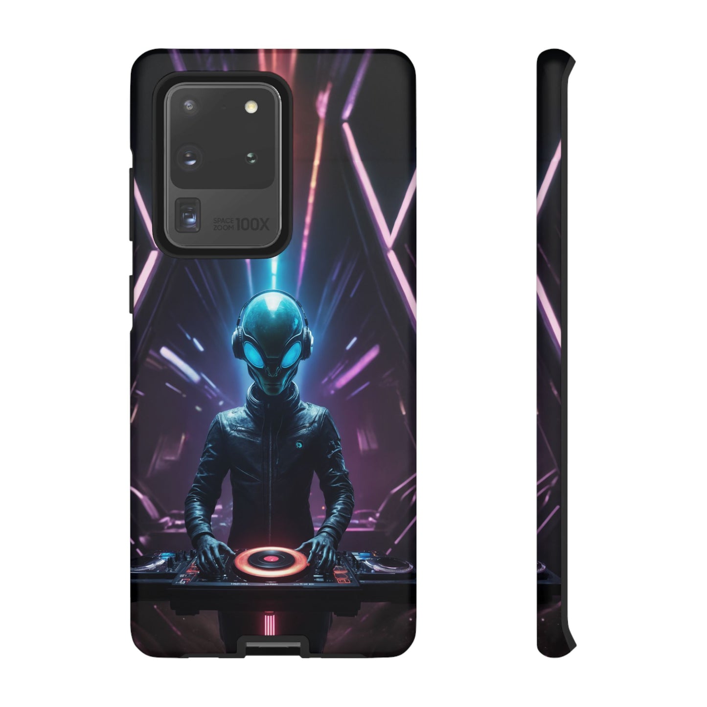 Alien DJ Phone Case for iPhone 8–16 Pro Max, Pixel 5–8 Pro, Galaxy S10–S24 Ultra - Designed by Thalia