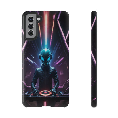 Alien DJ Phone Case for iPhone 8–16 Pro Max, Pixel 5–8 Pro, Galaxy S10–S24 Ultra - Designed by Thalia