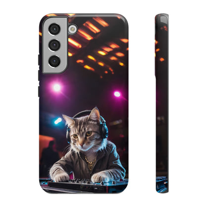 DJ Kitty Phone Case for iPhone 8–16 Pro Max, Pixel 5–8 Pro, Galaxy S10–S24 Ultra - Designed by Thalia