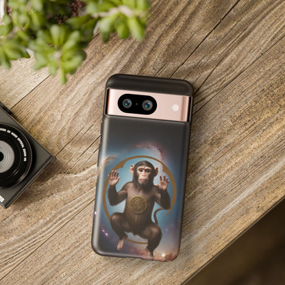 Chinese Zodiac Monkey Custom Phone Case for iPhone 8–16 Pro Max, Pixel 5–8 Pro, Galaxy S10–S24 Ultra - Designed by Thalia