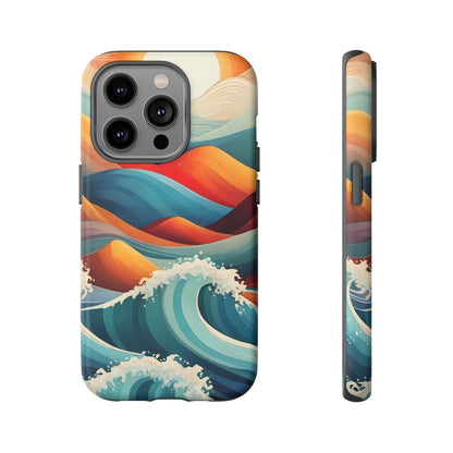 Retro Waves Phone Case for iPhone 8–16 Pro Max, Pixel 5–8 Pro, Galaxy S10–S24 Ultra - Designed by Thalia