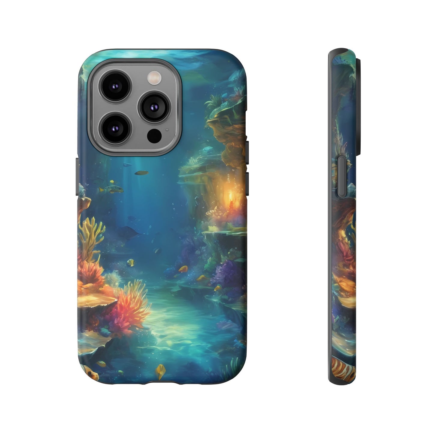 Oceanic Depths Stylish Unique UV Protected Phone Case for iPhone 8–16 Pro Max, iPhone 8 Plus–13 Mini, iPhone XS–XS Max, iPhone 11–14 Pro Max - Designed by Thalia