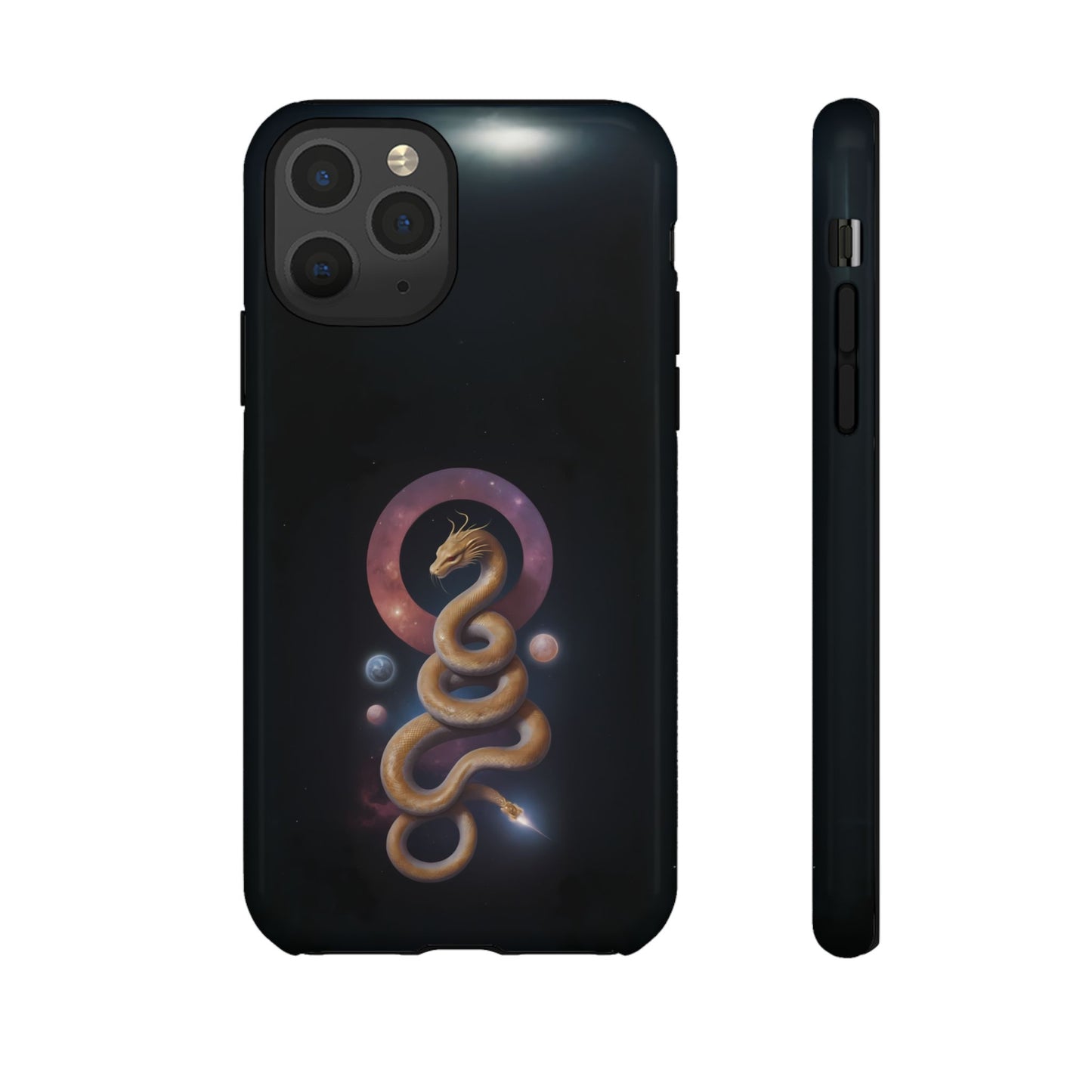 Chinese Zodiac Snake Custom Phone Case for iPhone 8–16 Pro Max, Pixel 5–8 Pro, Galaxy S10–S24 Ultra - Designed by Thalia