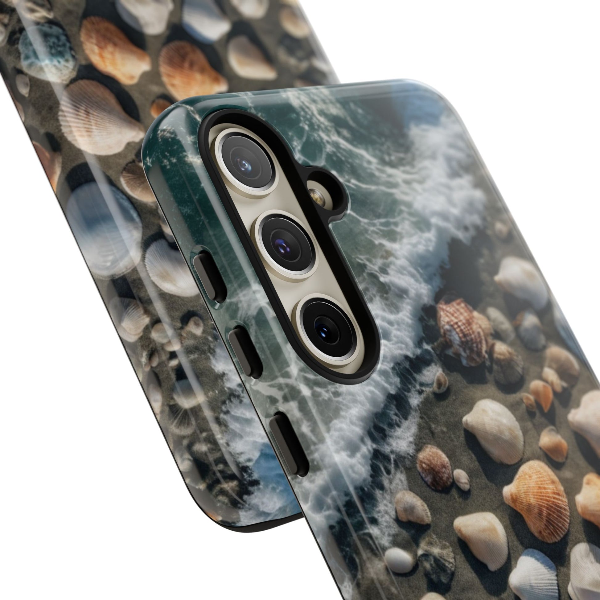 She Sells Sea Shells Custom Phone Case for Samsung Galaxy S10–S10 Plus, S20–S20 Ultra, S21, S22, S23, S24 Ultra - Designed by Thalia