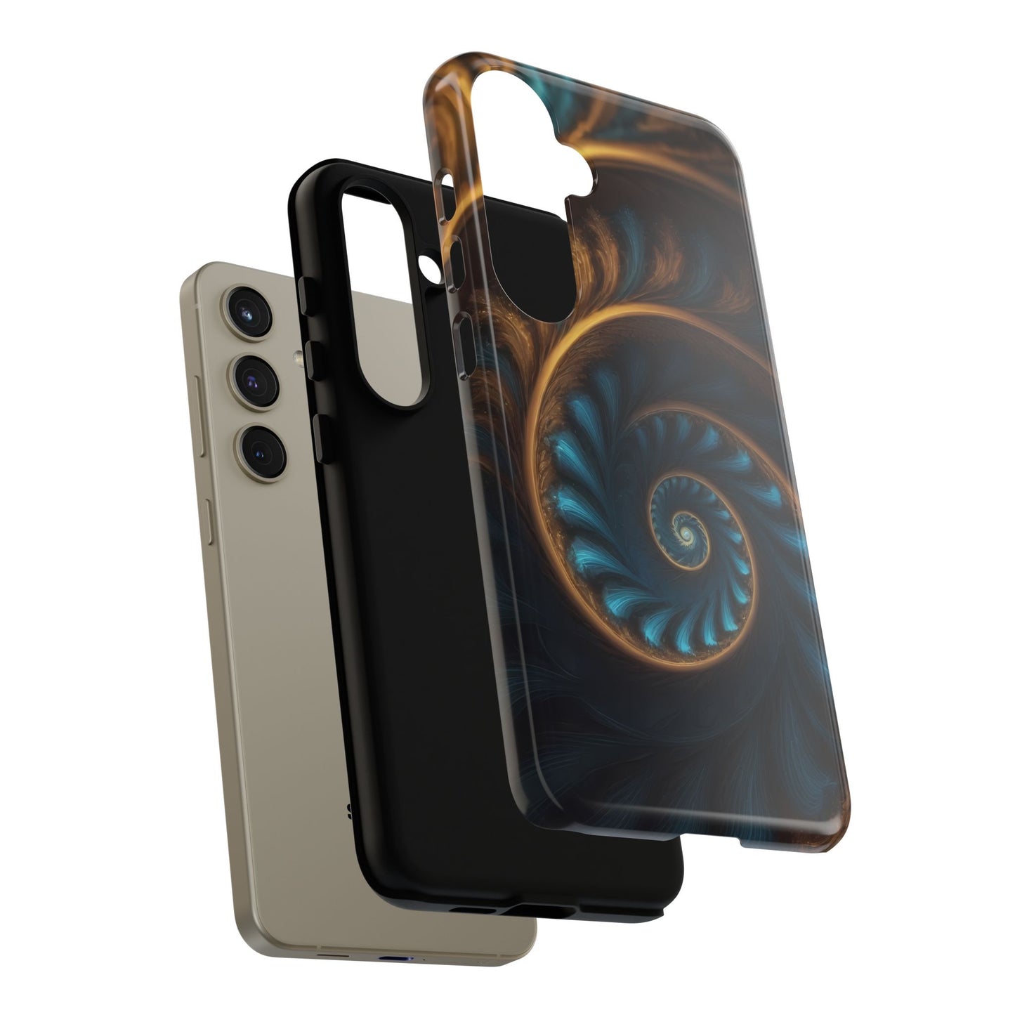 3D Fractal Phone Case for iPhone 8–16 Pro Max, Pixel 5–8 Pro, Galaxy S10–S24 Ultra - Designed by Thalia