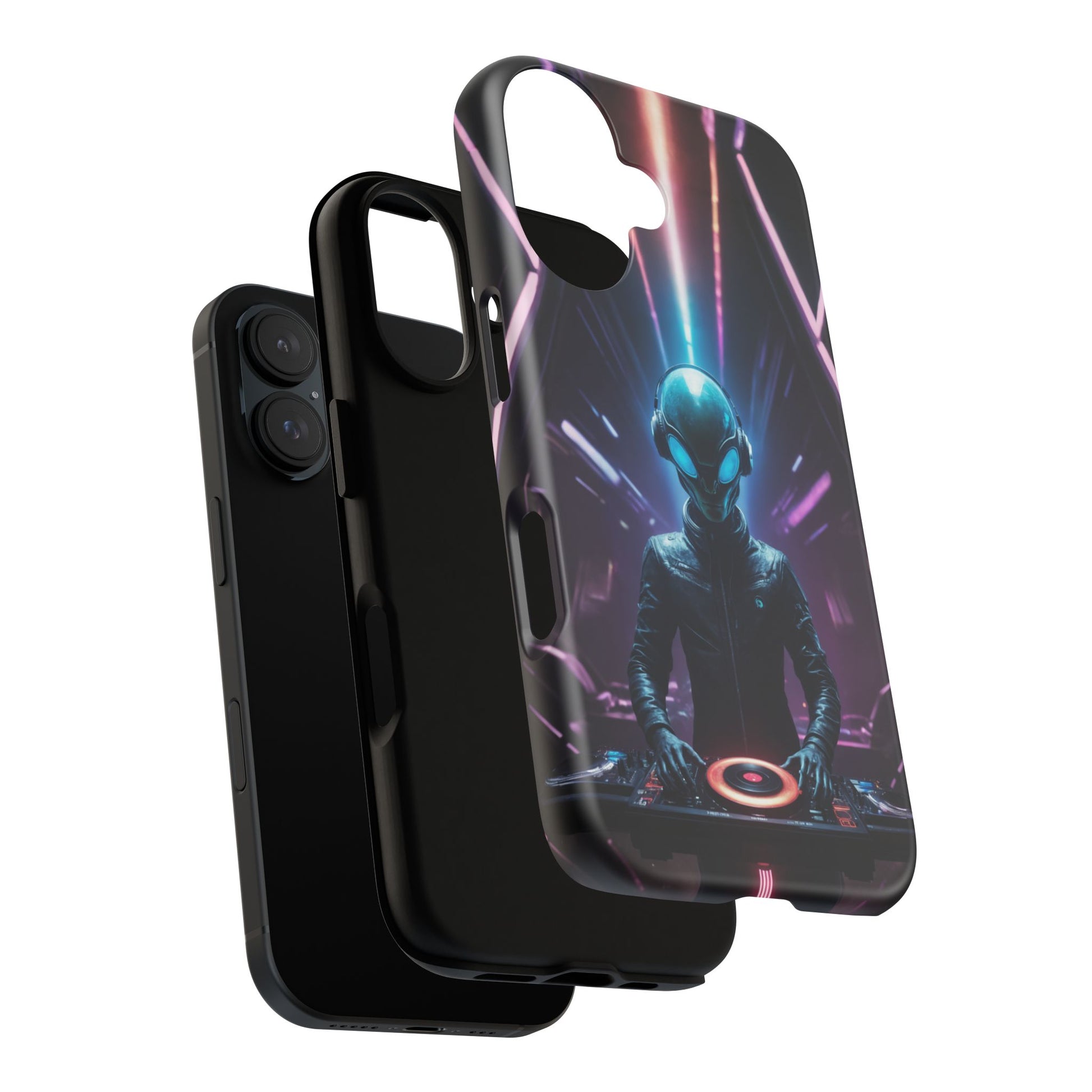 Alien DJ Phone Case for iPhone 8–16 Pro Max, Pixel 5–8 Pro, Galaxy S10–S24 Ultra - Designed by Thalia