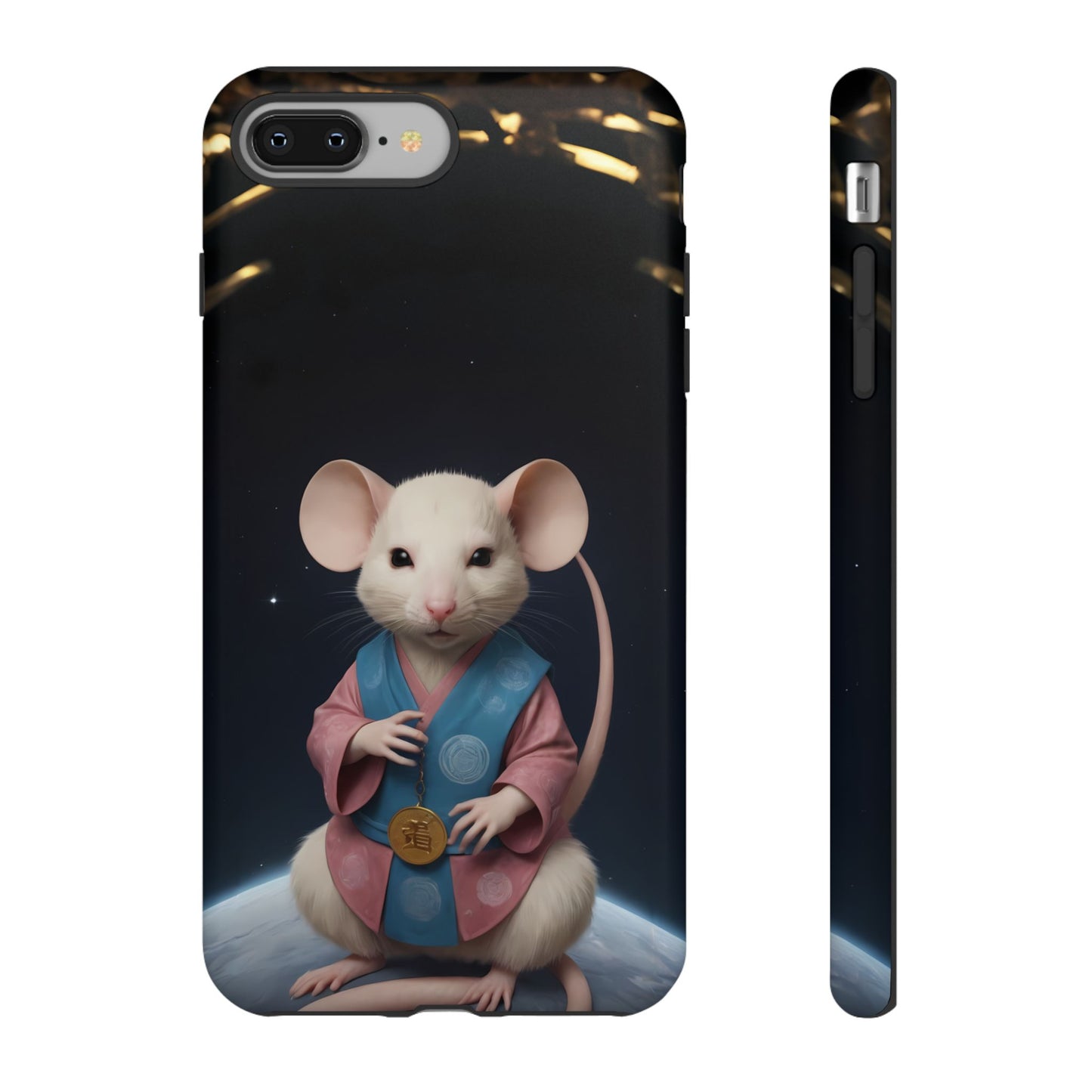 Chinese Zodiac Rat Phone Case for iPhone 8–16 Pro Max, iPhone 8 Plus–13 Mini, iPhone XS–XS Max, iPhone 11–14 Pro Max - Designed by Thalia