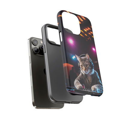 DJ Kitty Phone Case for iPhone 8–16 Pro Max, Pixel 5–8 Pro, Galaxy S10–S24 Ultra - Designed by Thalia