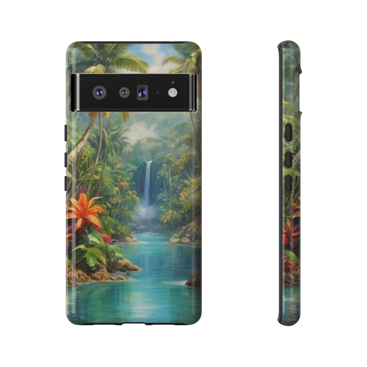 Tropical Paradise Phone Case for iPhone 8–16 Pro Max, Pixel 5–8 Pro, Galaxy S10–S24 Ultra - Designed by Thalia