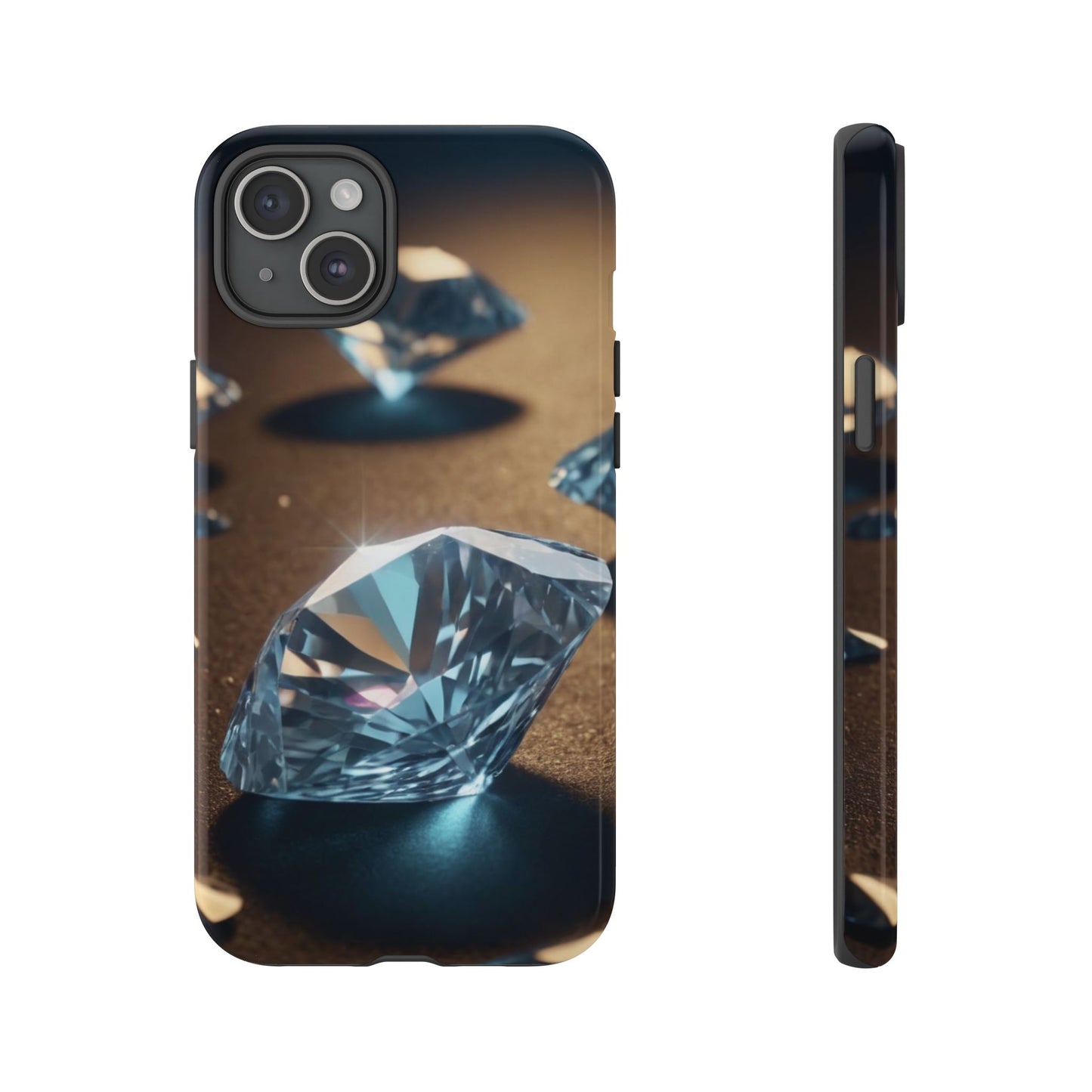 Raining Diamonds Stylish Unique UV Protected Phone Case for iPhone 8–16 Pro Max, iPhone 8 Plus–13 Mini, iPhone XS–XS Max, iPhone 11–14 Pro Max - Designed by Thalia