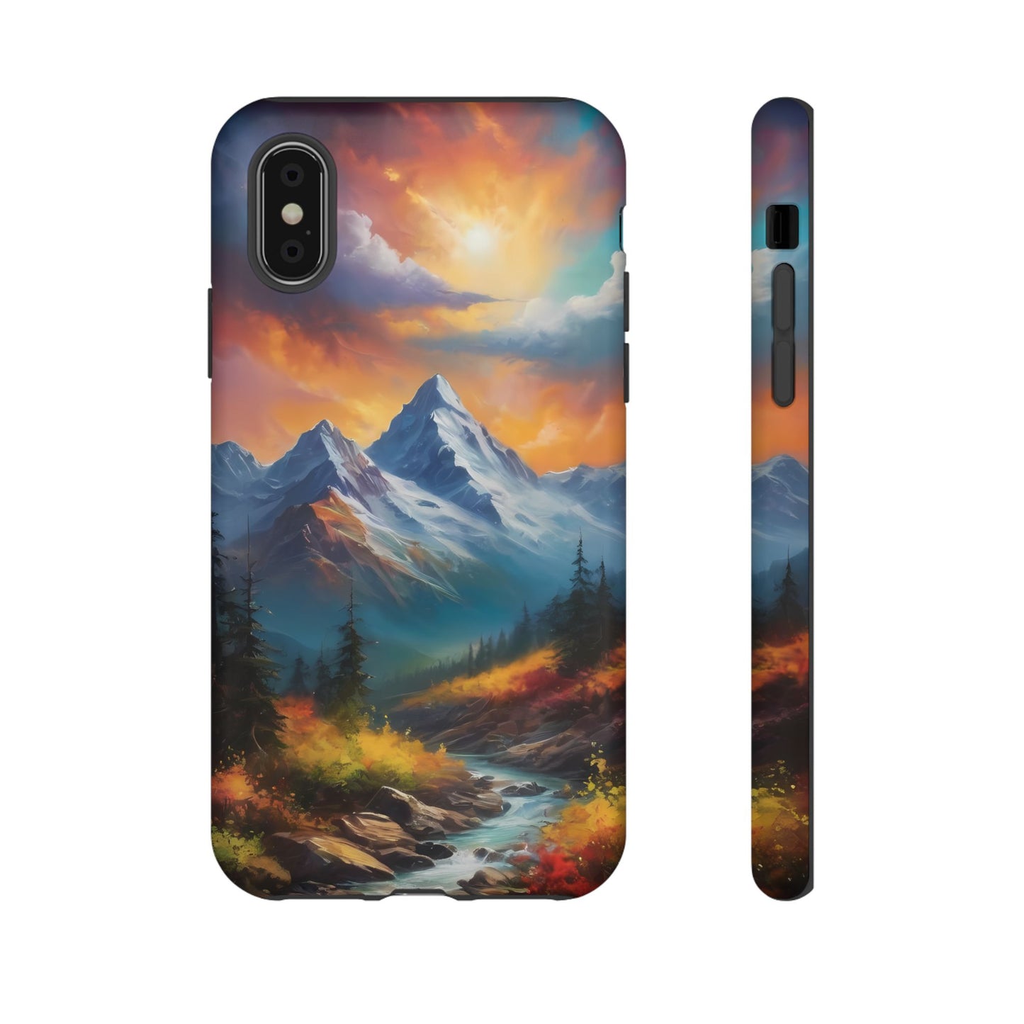 Mystic Mountains Stylish Unique UV Protected Phone Case for iPhone 8–16 Pro Max, iPhone 8 Plus–13 Mini, iPhone XS–XS Max, iPhone 11–14 Pro Max - Designed by Thalia