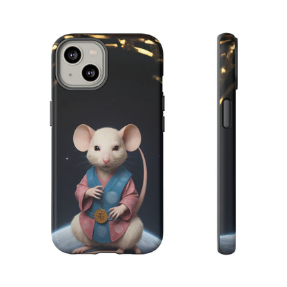 Chinese Zodiac Rat Phone Case for iPhone 8–16 Pro Max, iPhone 8 Plus–13 Mini, iPhone XS–XS Max, iPhone 11–14 Pro Max - Designed by Thalia