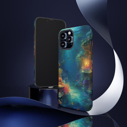 Oceanic Depths Stylish Unique UV Protected Phone Case for iPhone 8–16 Pro Max, iPhone 8 Plus–13 Mini, iPhone XS–XS Max, iPhone 11–14 Pro Max - Designed by Thalia