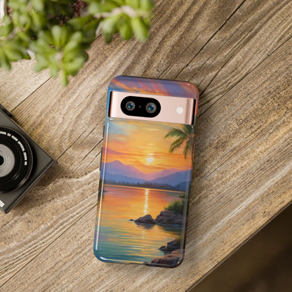 Sunset Serenade Phone Case for Google Pixel 8–Pixel 8 Pro, Pixel 7, Pixel 6 Pro, Pixel 6, Pixel 5 5G - Designed by Thalia