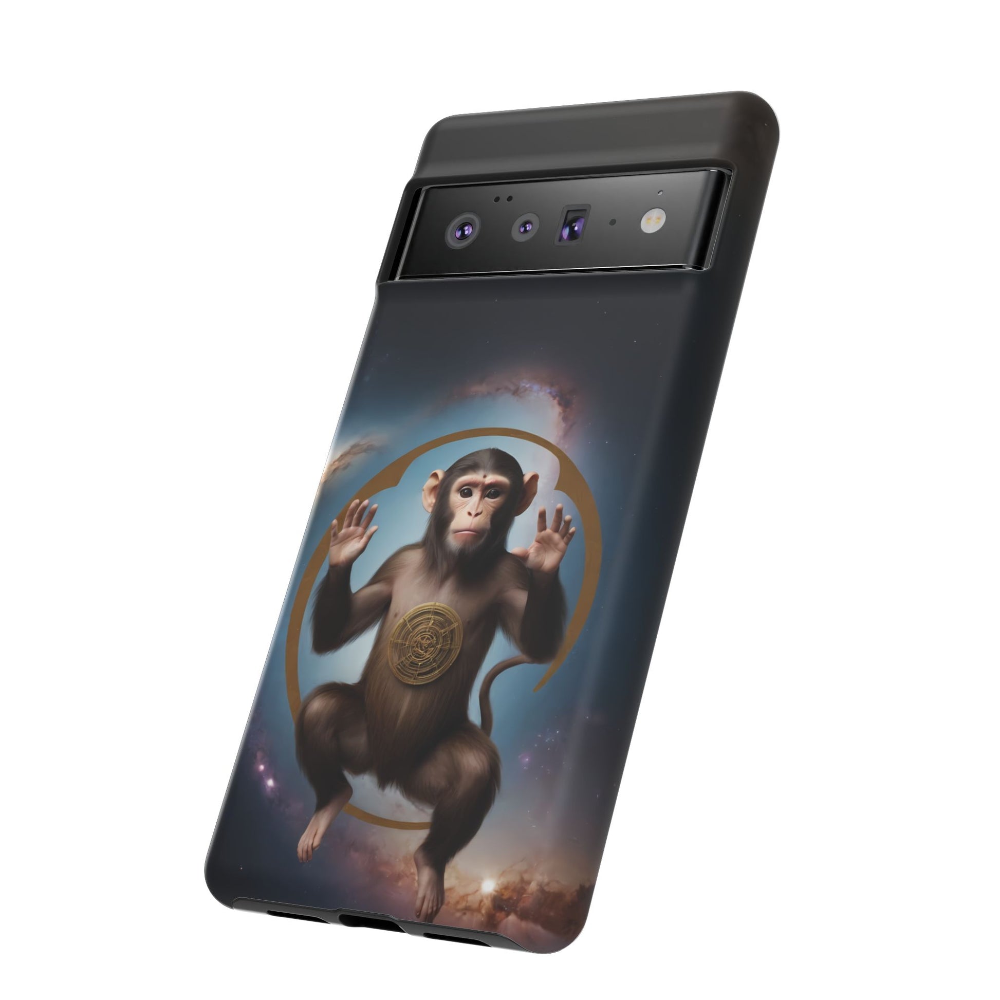 Chinese Zodiac Monkey Custom Phone Case for iPhone 8–16 Pro Max, Pixel 5–8 Pro, Galaxy S10–S24 Ultra - Designed by Thalia