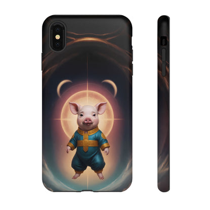 Chinese Zodiac Pig Phone Case for iPhone 8–16 Pro Max, iPhone 8 Plus–13 Mini, iPhone XS–XS Max, iPhone 11–14 Pro Max - Designed by Thalia