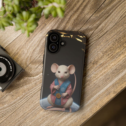 Chinese Zodiac Rat Phone Case for iPhone 8–16 Pro Max, iPhone 8 Plus–13 Mini, iPhone XS–XS Max, iPhone 11–14 Pro Max - Designed by Thalia