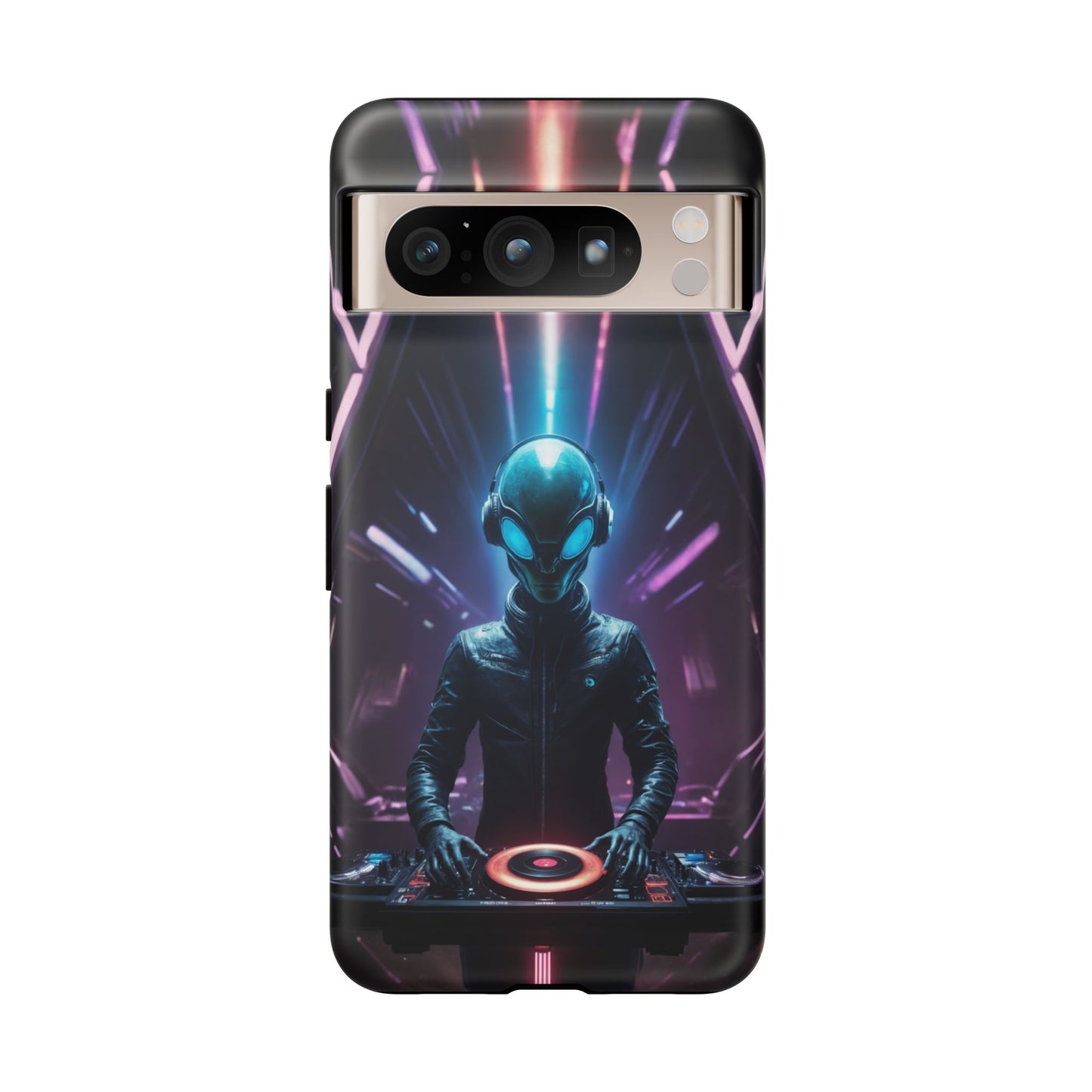 Alien DJ Custom Phone Case for Google Pixel 8 Pro, Pixel 8, Pixel 7, Pixel 6 Pro, Pixel 6, Pixel 5 5G - Designed by Thalia