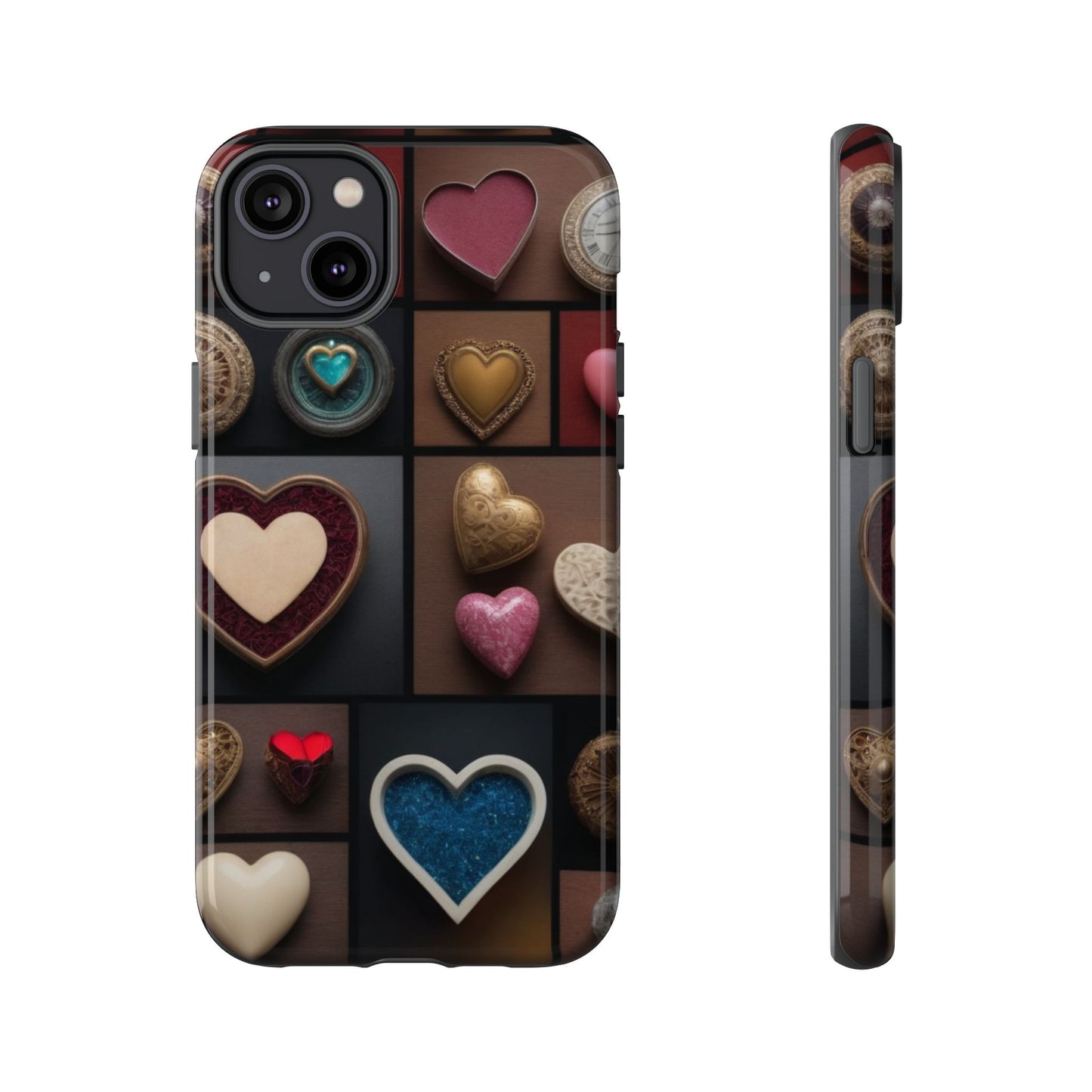 Love Button Phone Case for iPhone 8–16 Pro Max, Pixel 5–8 Pro, Galaxy S10–S24 Ultra - Designed by Thalia