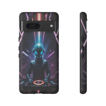 Alien DJ Phone Case for iPhone 8–16 Pro Max, Pixel 5–8 Pro, Galaxy S10–S24 Ultra - Designed by Thalia