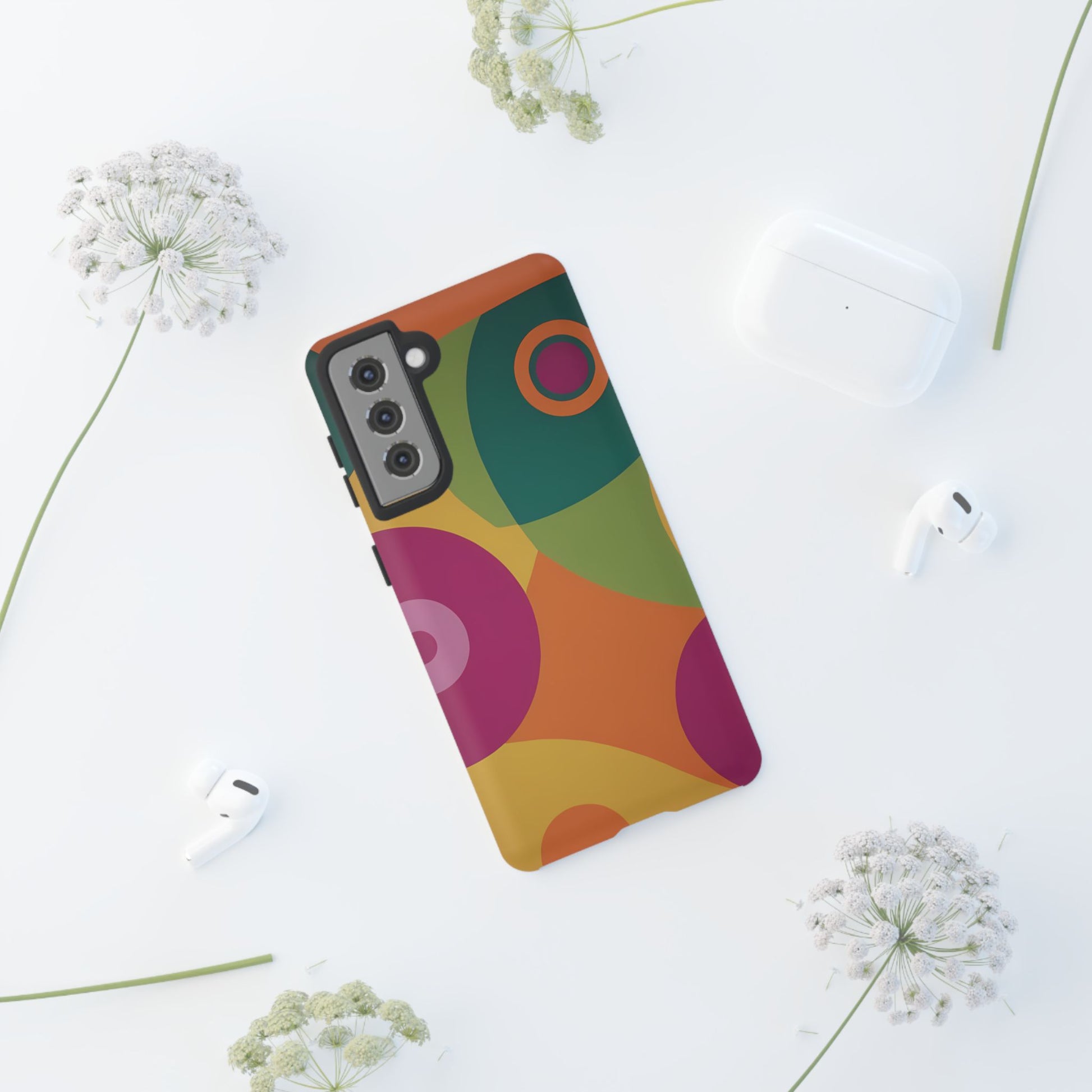 60s Retro Phone Case for iPhone 8–16 Pro Max, Pixel 5–8 Pro, Galaxy S10–S24 Ultra - Designed by Thalia