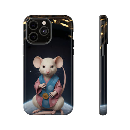 Chinese Zodiac Rat Phone Case for iPhone 8–16 Pro Max, iPhone 8 Plus–13 Mini, iPhone XS–XS Max, iPhone 11–14 Pro Max - Designed by Thalia