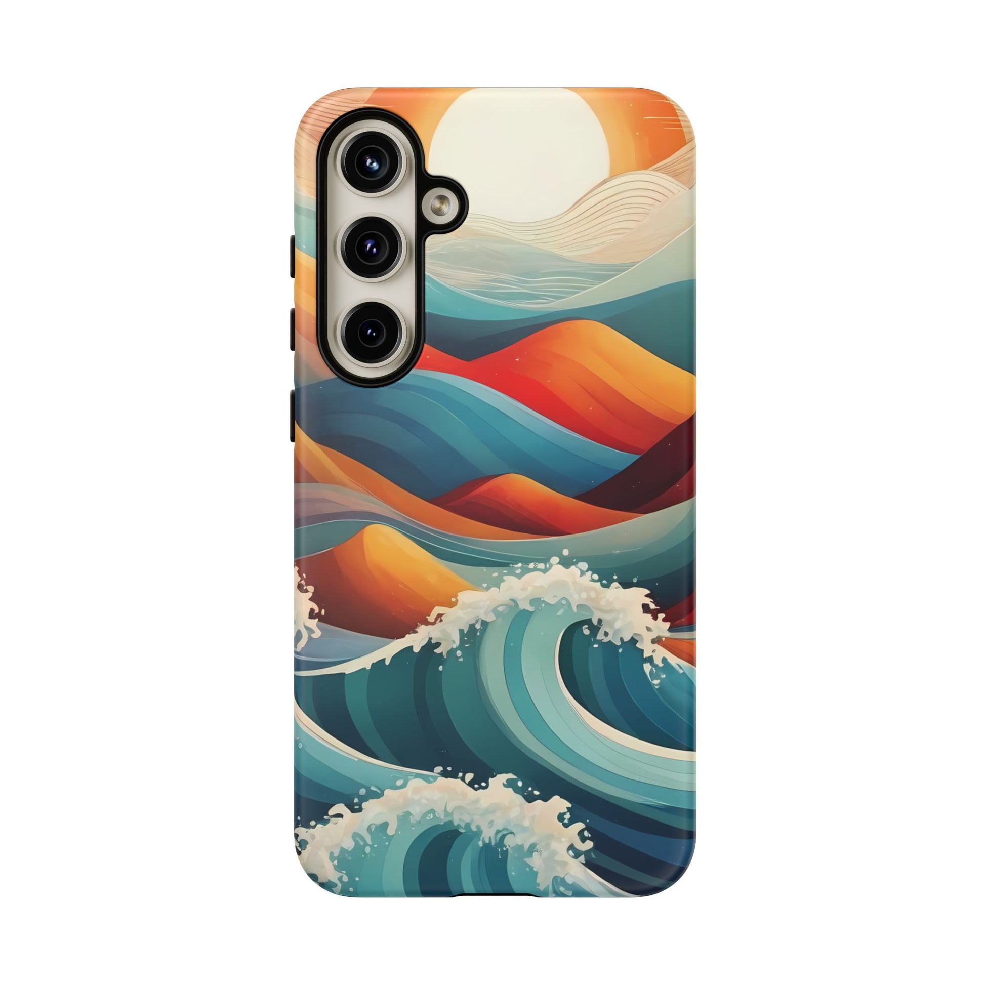 Retro Waves Phone Case for iPhone 8–16 Pro Max, Pixel 5–8 Pro, Galaxy S10–S24 Ultra - Designed by Thalia