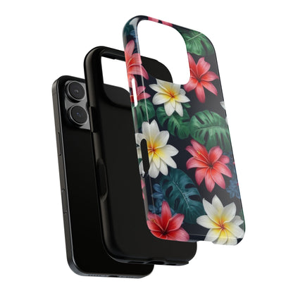 Hawaiian Flowers Phone Case for iPhone 8–16 Pro Max, iPhone 8 Plus–13 Mini, iPhone XS–XS Max, iPhone 11–14 Pro Max - Designed by Thalia