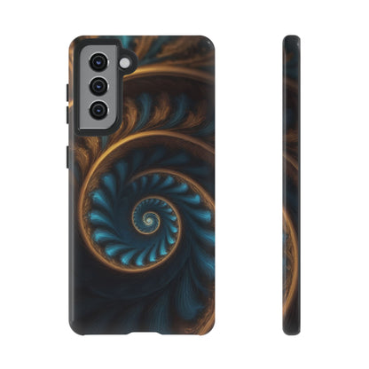 3D Fractal Phone Case for iPhone 8–16 Pro Max, Pixel 5–8 Pro, Galaxy S10–S24 Ultra - Designed by Thalia