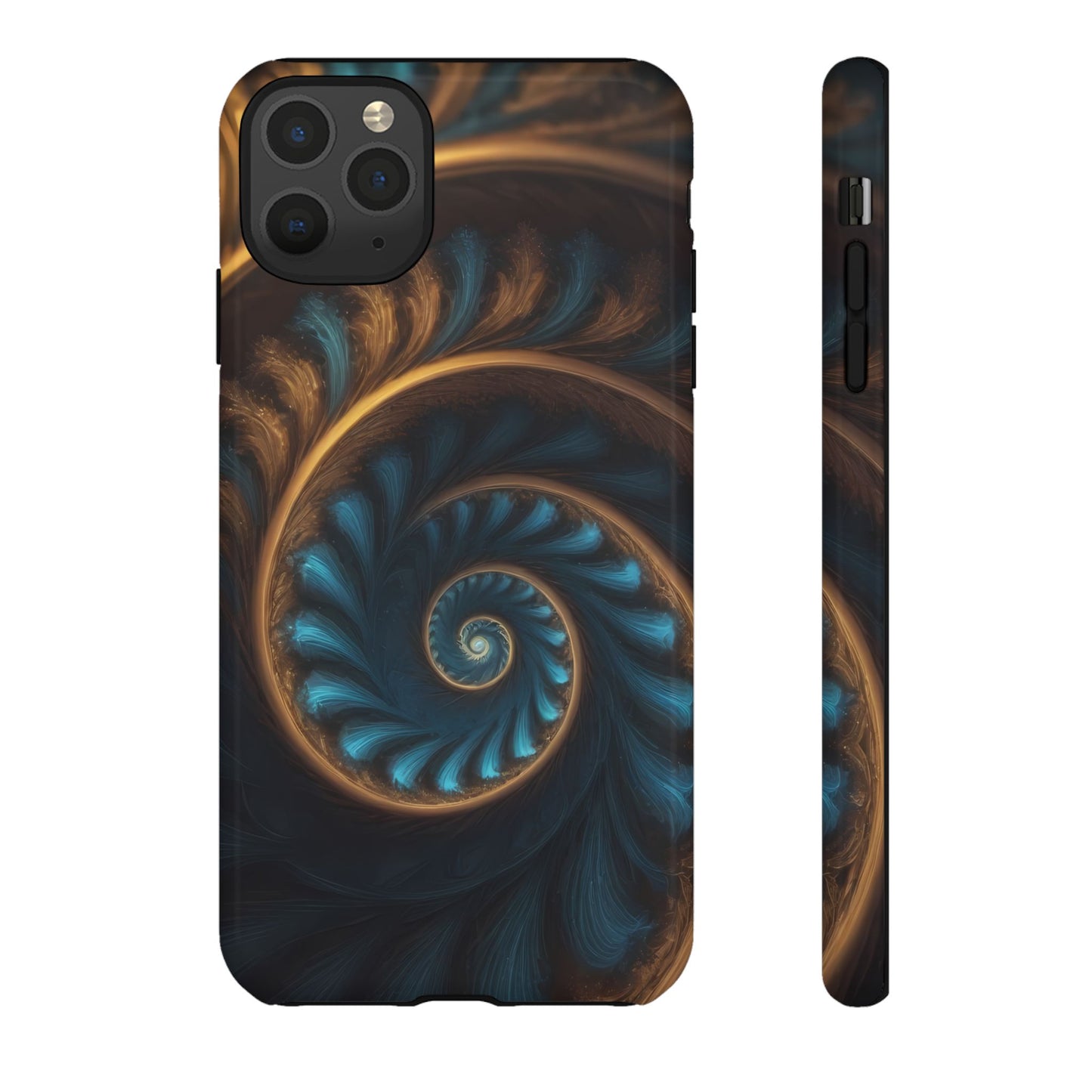 3D Fractal Phone Case for iPhone 8–16 Pro Max, Pixel 5–8 Pro, Galaxy S10–S24 Ultra - Designed by Thalia