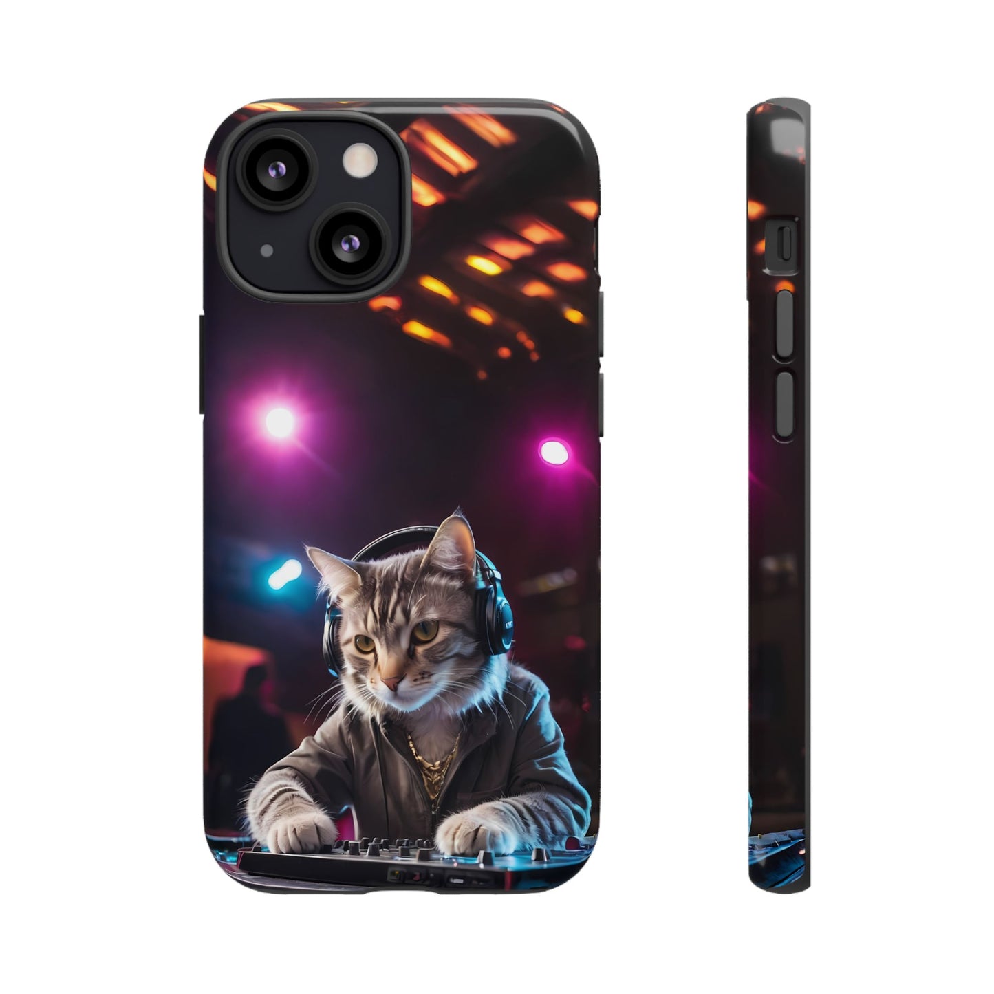 DJ Kitty Phone Case for iPhone 8–16 Pro Max, iPhone 8 Plus–13 Mini, iPhone XS–XS Max, iPhone 11–14 Pro Max - Designed by Thalia